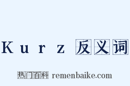 Kurz反义词是什么意思的图片
